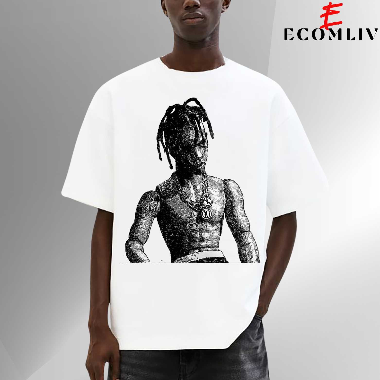 Travis Scott Visual Tee, Hype Rap Graphic Street Style Unisex Tee